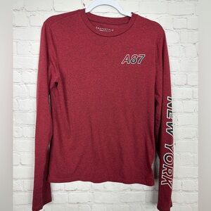 Aeropostale mens long sleeve t-shirt sz S‎ A87 New York red GUC